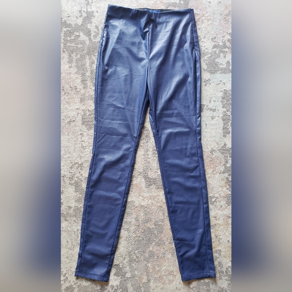 JJXX funky leather look purple high waist pants fully soft lined - Picture 2 of 10